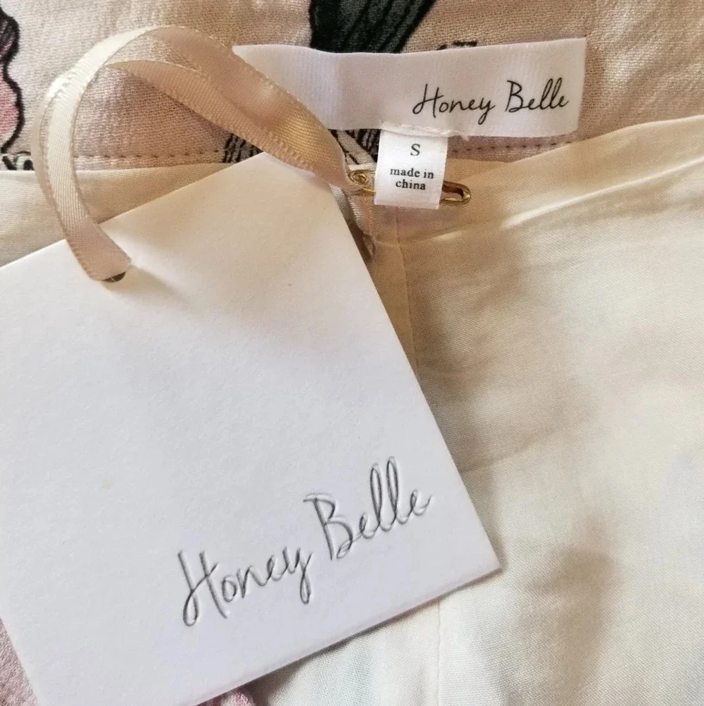 Honey Belle Floral Pom Pom Shorts NWT